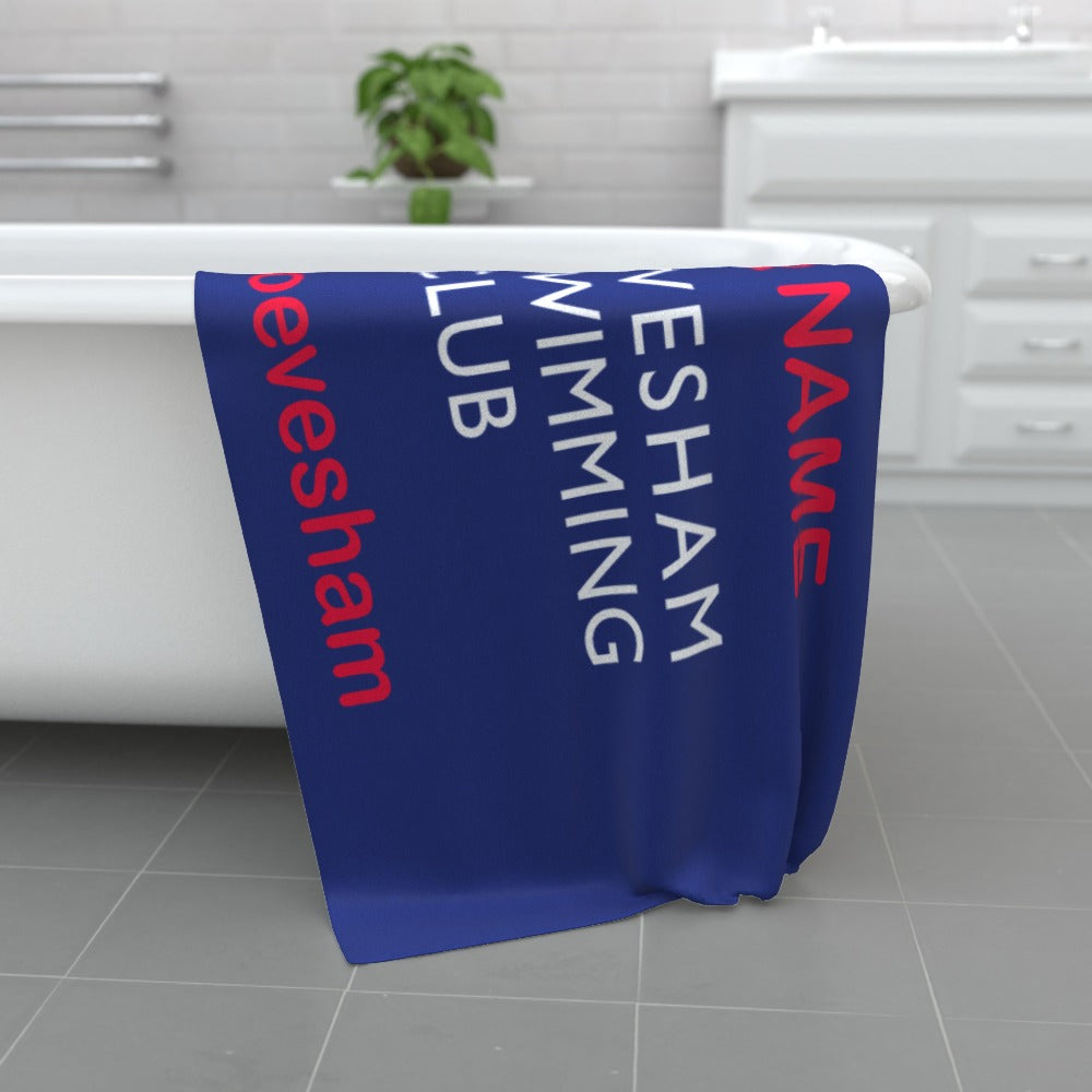 Evesham Swimming Club Team Towel - Personalised. 140cm x 70cm